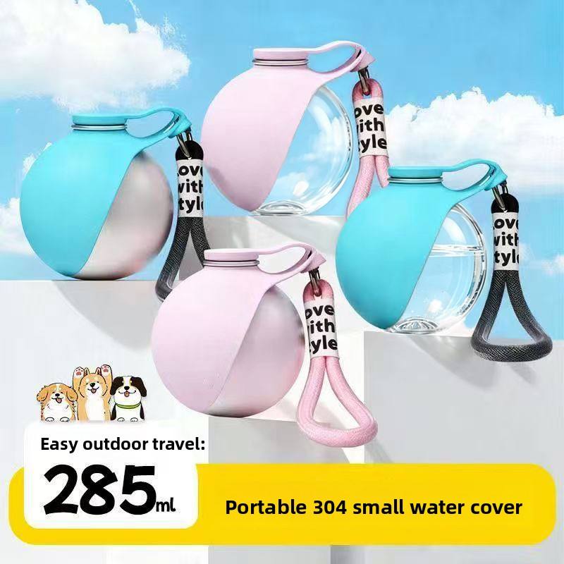 2026 New Dual-Material Pet Water Bottle,Dual Optional Body Materials (Plastic / 304 Stainless Steel) | Full Waterproof & Leak-Proof Design | Durable Drop-Proof Structure