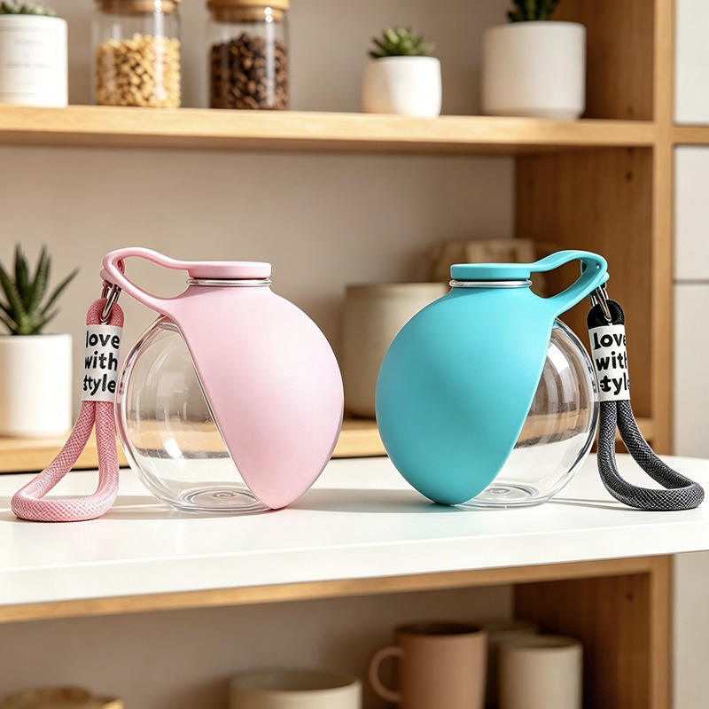 2026 New Dual-Material Pet Water Bottle,Dual Optional Body Materials (Plastic / 304 Stainless Steel) | Full Waterproof & Leak-Proof Design | Durable Drop-Proof Structure