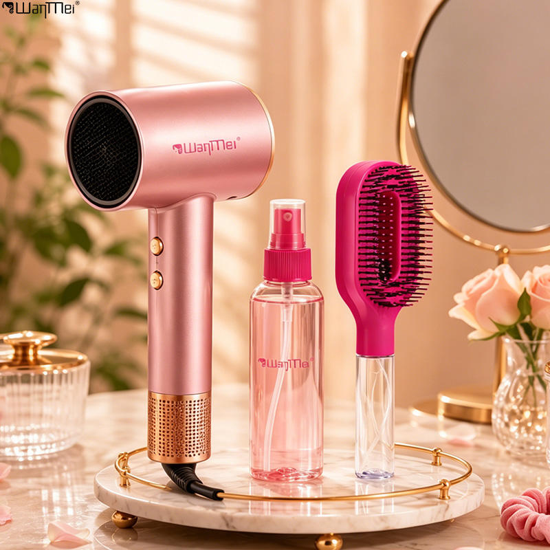 2-in-1 Feinsprüh-Haarbürste, nachfüllbarer Wasser-Hydratations-Entwirrkamm, borstenlose Anti-Frizz Massage-Haarbürste, antistatisches tragbares Haarstyling-Tool für trockenes, krauses, lockiges Haar zur Volumenbildung