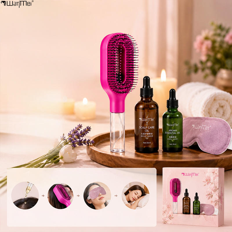 2-in-1 Feinsprüh-Haarbürste, nachfüllbarer Wasser-Hydratations-Entwirrkamm, borstenlose Anti-Frizz Massage-Haarbürste, antistatisches tragbares Haarstyling-Tool für trockenes, krauses, lockiges Haar zur Volumenbildung