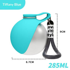 2026 New Dual-Material Pet Water Bottle,Dual Optional Body Materials (Plastic / 304 Stainless Steel) | Full Waterproof & Leak-Proof Design | Durable Drop-Proof Structure