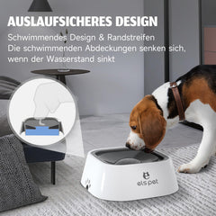 Auslaufsicherer Hundenapf, schwimmender Anti-Spritz-Trinknapf für Haustiere, kein nasses Maul und nasser Bart, auslaufsicherer Kunststoff-Wasserspender, rutschfester wasserdichter Hundenapf für Hunde und Katzen im Innenbereich und auf Reisen