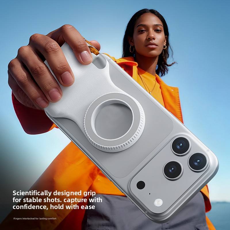 Magnetischer Kamerastabilisator-Griff + Magnetisches Fülllicht-Bundle, Anti-Shake Handheld-Fotogriff mit kabelloser Fernbedienung und Zoomfunktion, 180° drehbares LED-Taschen-Selfie-Ringlicht mit 3 Farben für Handy-Aufnahmen, Vlog, Live-Streams, Make-up