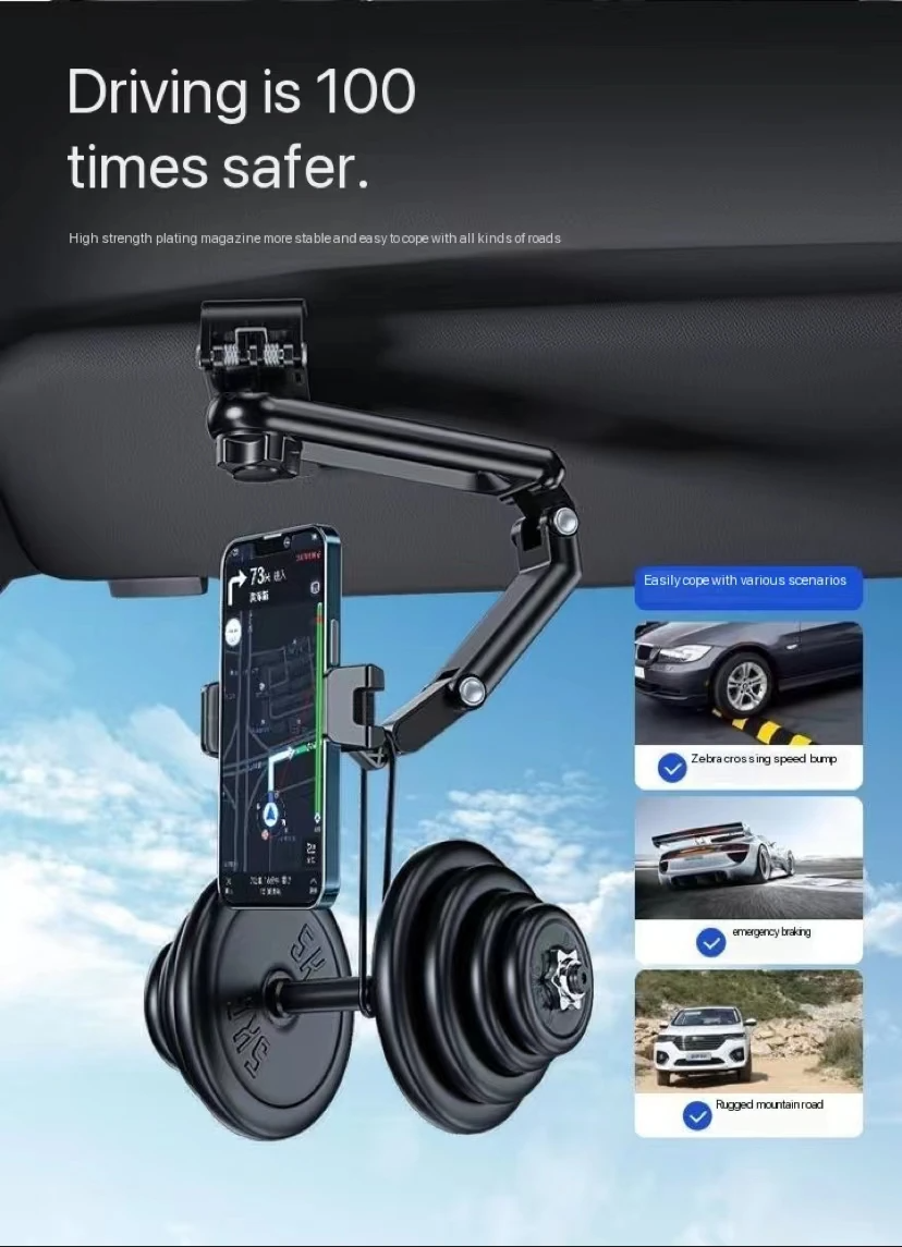 Offerta a tempo limitato: 40% DI SCONTO 🔥 Supporto per telefono girevole multifunzione, supporto a clip per aletta parasole auto e stand da cucina per un uso versatile