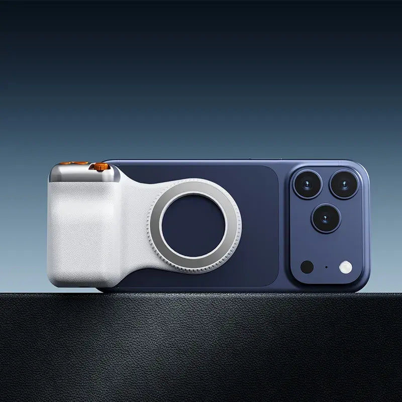 Magnetischer Kamerastabilisator-Griff + Magnetisches Fülllicht-Bundle, Anti-Shake Handheld-Fotogriff mit kabelloser Fernbedienung und Zoomfunktion, 180° drehbares LED-Taschen-Selfie-Ringlicht mit 3 Farben für Handy-Aufnahmen, Vlog, Live-Streams, Make-up