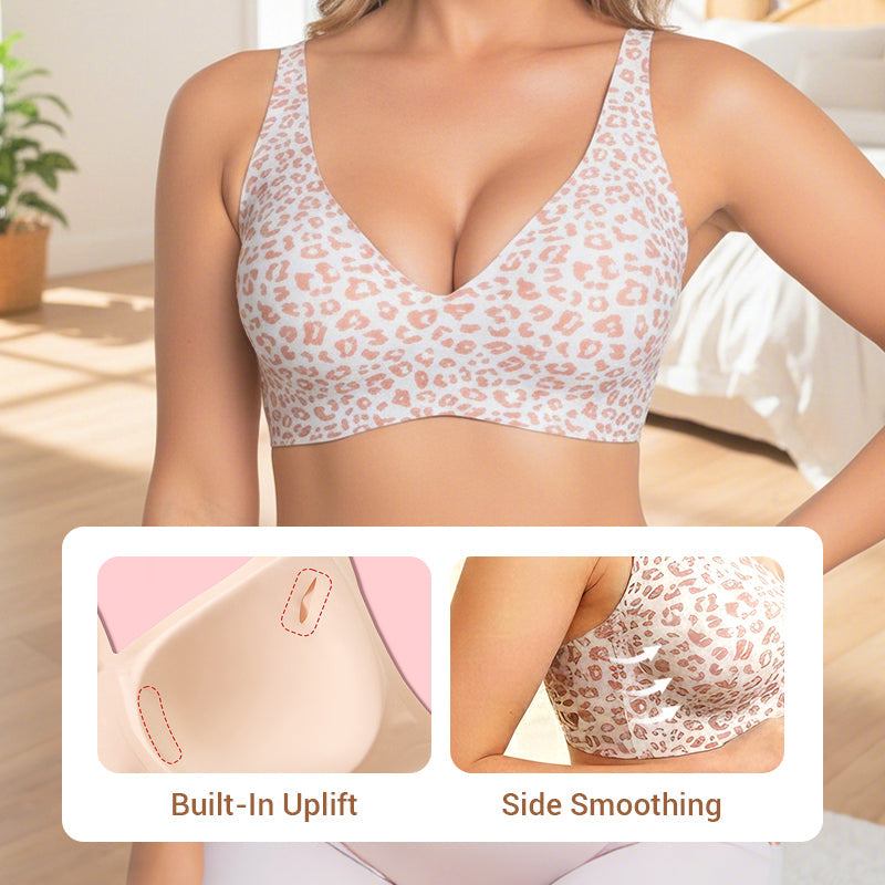 💜💜Jelly Wireless Womens Comfortable Wireless Bras Push Up Bralettes Seamless Tshirts Bras Deep V Everyday Bras