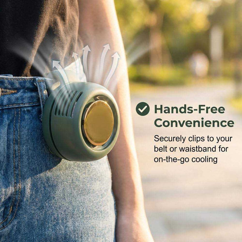 Begrenzte Zeit: 30% RABATT 🔥 2-in-1 Gürtelclip- & Hals-Ventilator ohne Flügel, 3 Geschwindigkeiten einstellbar, leiser Mini-Tragbar-Kühlventilator, 360° drehbarer, freihändiger, USB-wiederaufladbarer Personal-Ventilator für Outdoor, Reisen, Arbeit