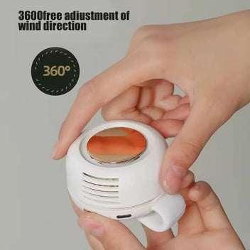 Begrenzte Zeit: 30% RABATT 🔥 2-in-1 Gürtelclip- & Hals-Ventilator ohne Flügel, 3 Geschwindigkeiten einstellbar, leiser Mini-Tragbar-Kühlventilator, 360° drehbarer, freihändiger, USB-wiederaufladbarer Personal-Ventilator für Outdoor, Reisen, Arbeit